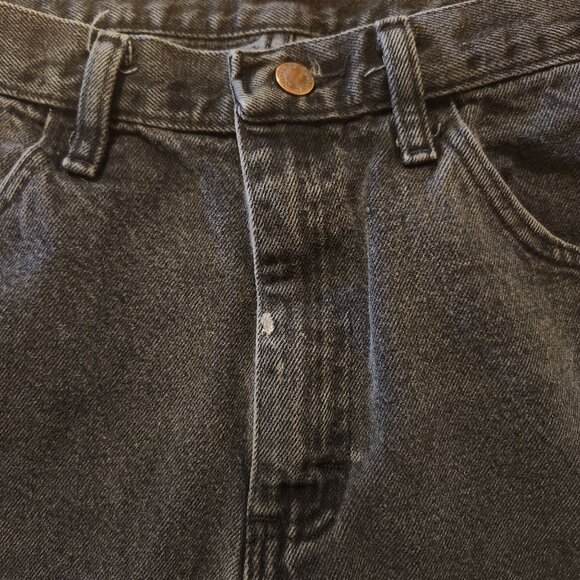 Vintage 90s Rustler Jeans 33x32 Men's Regular Fit Straight Leg Black - Picture 7 of 7